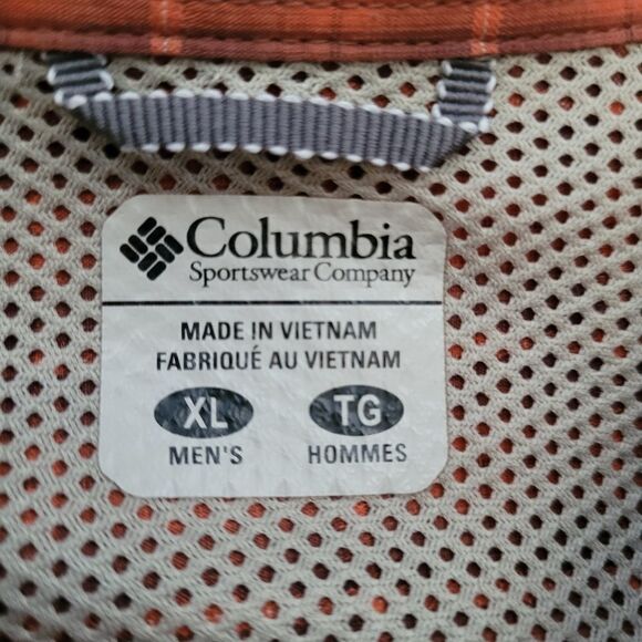XLT COLUMBIA Omni FALL plaid brown orange outdoor PFG long sleeve SHIRT XL TALL - Picture 12 of 16